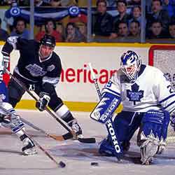 Felix Potvin with the Leafs